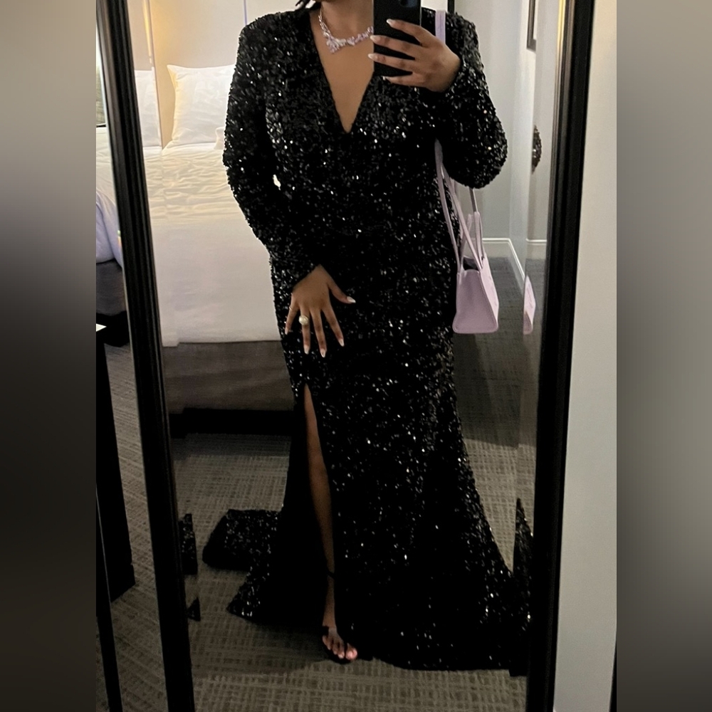 Prom Dress long sleeve black